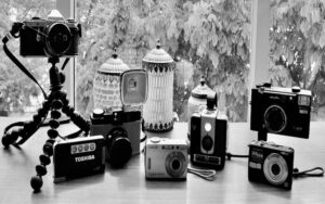Photo of various cameras used for photography