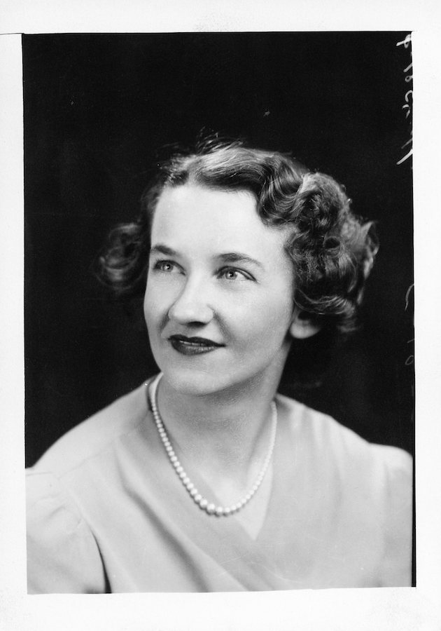 Emma Woikin head shot, probably from the 1940s. Photographer unknown but it looks like a professional shot.